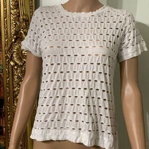 FREELOADER WHITE HIGH LOW Detail TEE SIZE S‎